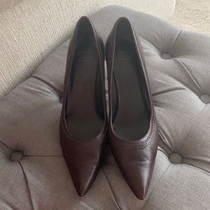 Joan & David brown pumps